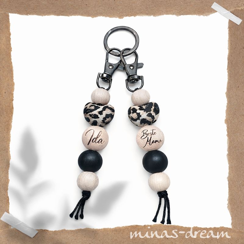 Schlüsselanhänger, Taschenanhänger, Rucksackanhänger 'Leostyle', personalisiert