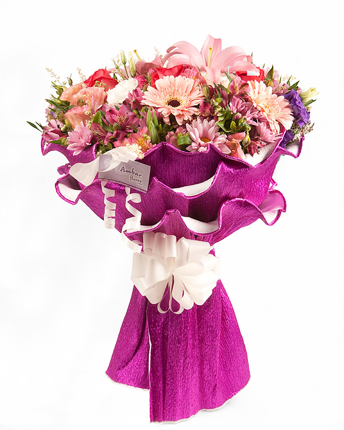 Ramo especial Ambar con flores premium y envoltorio elegante