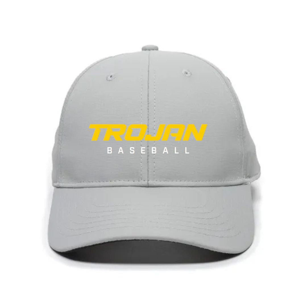 Grey Trojan Baseball Hat