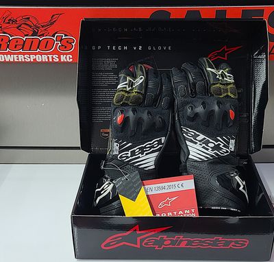 Alpinestars GP Tech V2 Gloves Black &amp; White (2XL)