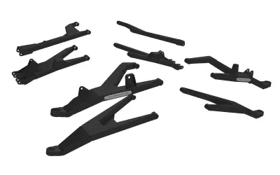 Defender Long Travel Control Arms (Black w/ Uniball Pre-Installed)