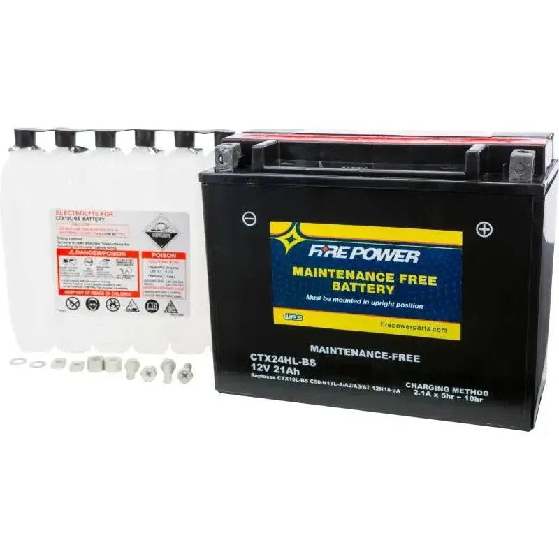 CTX24HL-BS BATTERY FIREPOWER MAINTENANCE FREE CTX24HL-BS BATTERY FIREPOWER MAINTENANCE FREE