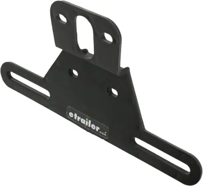 Trailer License Plate Mount Bracket, Angled, Rust Proof Polymer - Black Trailer License Plate Mount Bracket, Angled, Rust Proof Polymer - Black