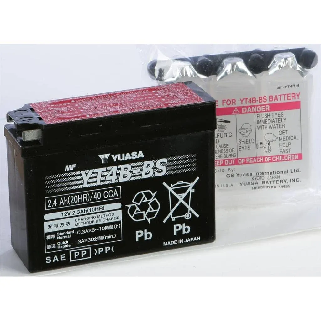 YT4B-BS BATTERY (GT4B5) MAINTENANCE FREE
