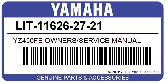 YZ450FE OWNERS/SERVICE MANUAL YZ450FE OWNERS/SERVICE MANUAL