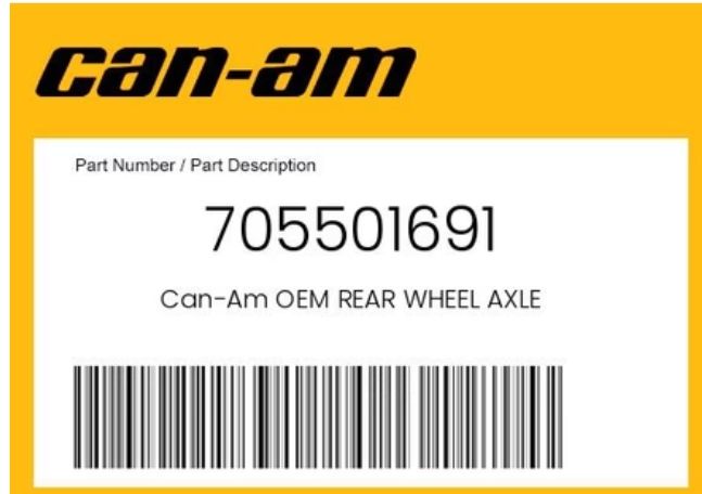 REAR WHEEL AXLE