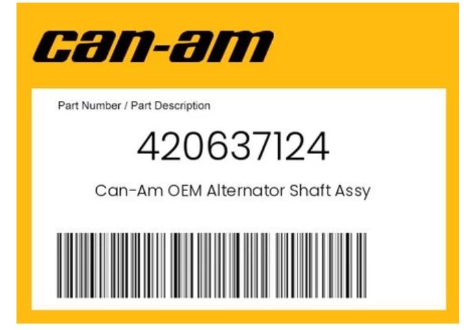 ALTERNATOR SHAFT ASS'Y ALTERNATOR SHAFT ASS'Y