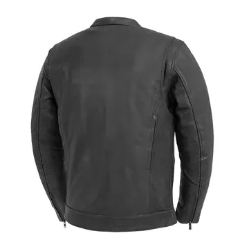 JACKET - Raider Men's Motorcycle Leather - BLACK - L JACKET - Raider Men's Motorcycle Leather - BLACK - L