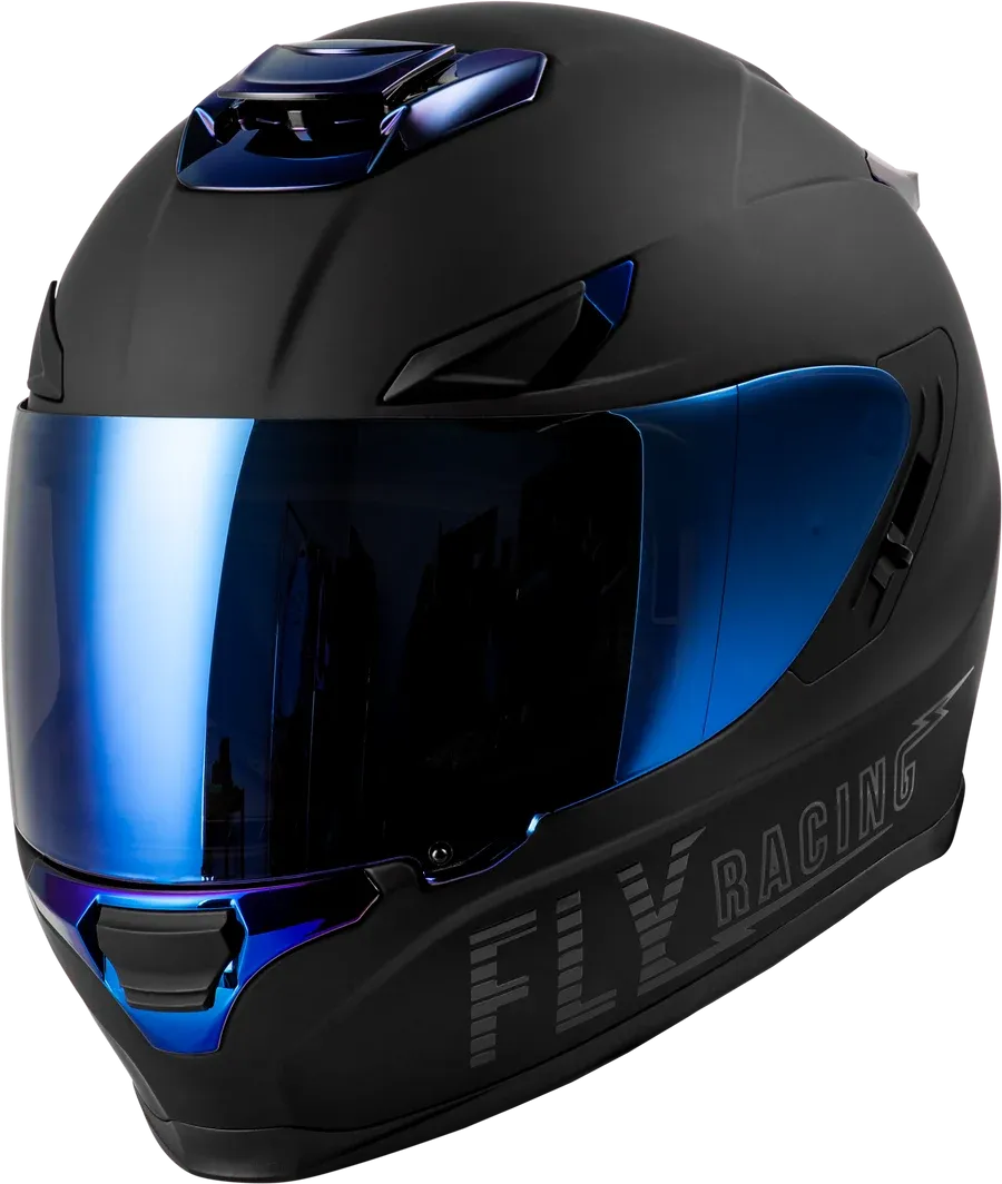 SENTINEL RECON HELMET MATTE BLACK/BLUE CHROME LG SENTINEL RECON HELMET MATTE BLACK/BLUE CHROME LG