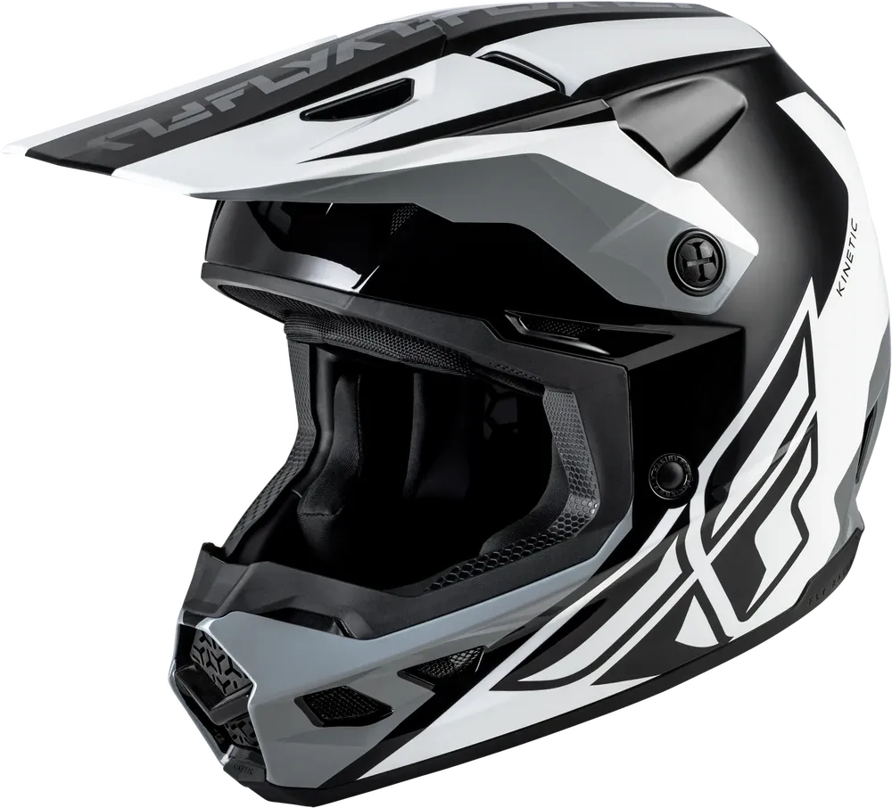 KINETIC CREST HELMET BLACK/WHITE/GREY LG