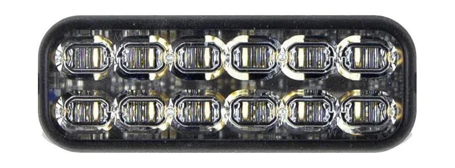 mpower Fascia 4x2 Light w/ Quick Mount, 18" 5-wire w/ sync option &amp; 1.5 Pigtail, SAE Class 1 &amp; CA Title 13, 9-32 Vdc, Black Housing, 36 LED, Tricolor - Red/Blue/White