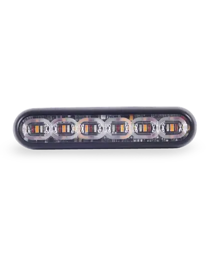 mpower Fascia 4x1 Light with Quick Mount 18 LED 9-32 Volt SAE with 1.5' Pigtail Black Housing with Clear Lens RED/BLU/WHT