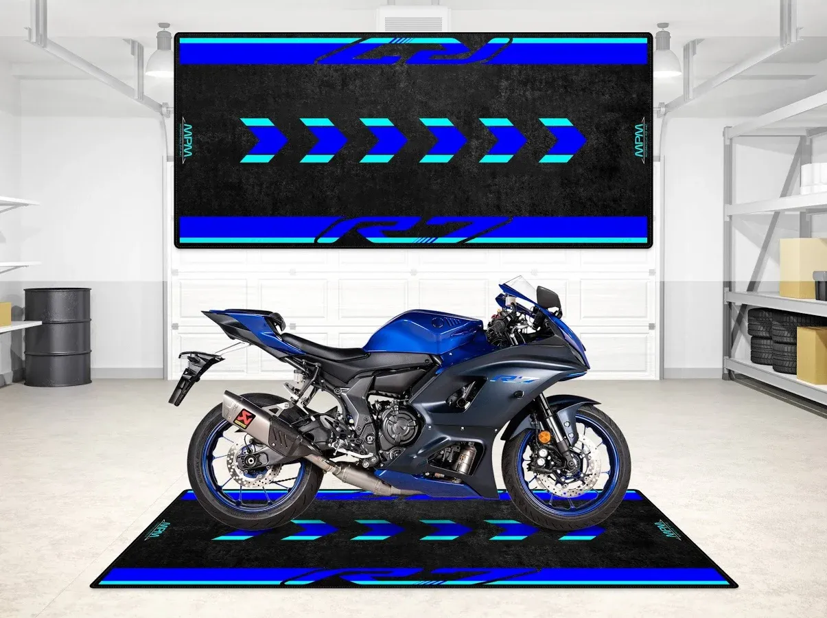 Motorcycle Mat for YAMAHA R7 - YAMAHA BLACK / STANDARD / SMALL Motorcycle Mat for YAMAHA R7 - YAMAHA BLACK / STANDARD / SMALL
