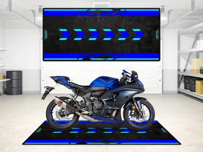 Motorcycle Mat for YAMAHA R7 - YAMAHA BLACK / STANDARD / SMALL Motorcycle Mat for YAMAHA R7 - YAMAHA BLACK / STANDARD / SMALL