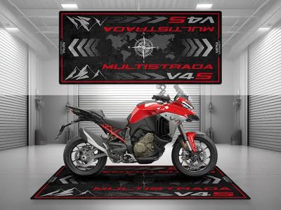 Motorcycle Mat for Ducati Multistrada V4 S - RED / STANDARD / SMALL Motorcycle Mat for Ducati Multistrada V4 S - RED / STANDARD / SMALL