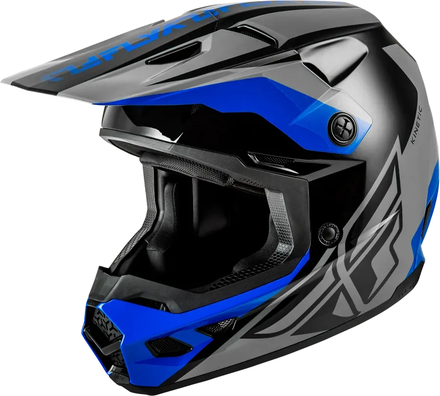 HELMET - KINETIC CREST - GREY/BLACK/BLUE - LG