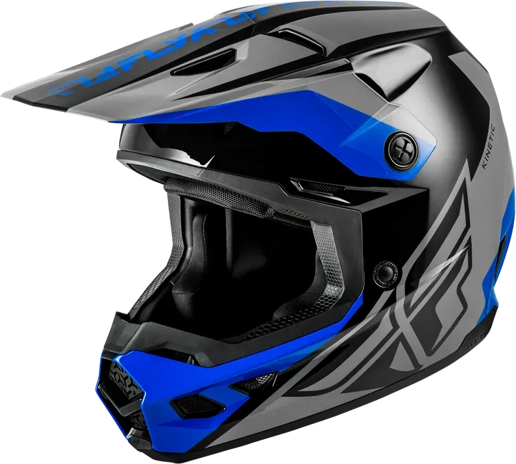 HELMET - KINETIC CREST - GREY/BLACK/BLUE - XL HELMET - KINETIC CREST - GREY/BLACK/BLUE - XL