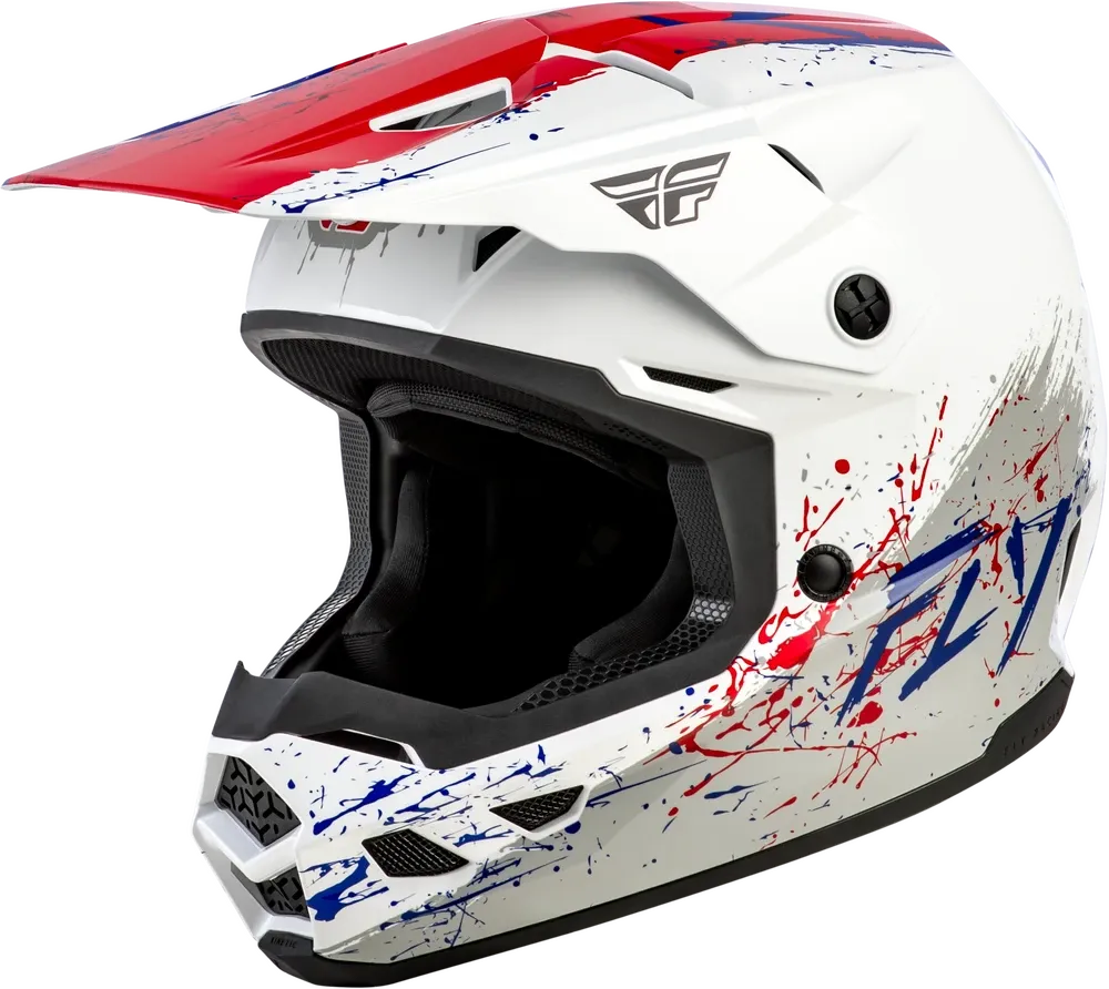 HELMET YOUTH - KINETIC DRIP - RED/WHITE/BLUE - YS HELMET YOUTH - KINETIC DRIP - RED/WHITE/BLUE - YS