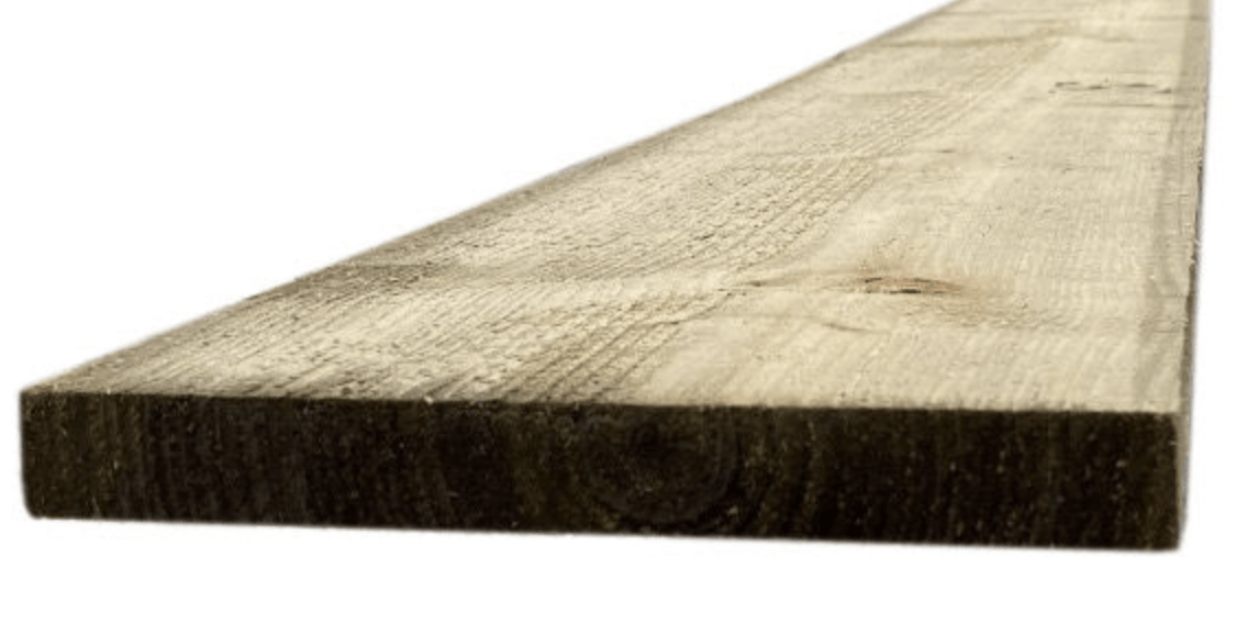 22mm x 200mm (Ex 8"x1") Treated Sawn Timber 2.4 Metre