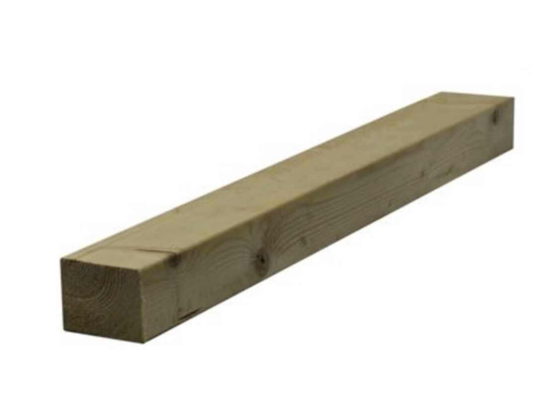 Treated C24 (Ex 4"x3") (72mm X 95mm Finish Size) Wall-Plate 4.8 Metre