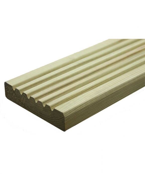 32 x 125 x 2.4 Metre Softwood Decking Boards (Finish Size: 120mm x 28mm) Limited Stock!