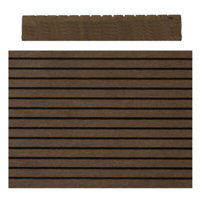 SAiGE Mid Groove Solid Anti Slip Composite Decking Board Coffee (23x143mm) 3.6 Metre