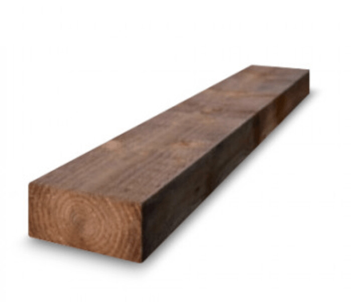 Brand New - 8" x 4" Garden Sleepers 1.2 Metres Brown Pressure Treated