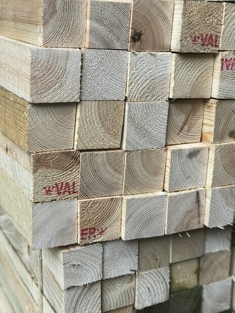 2x2 (45mmx45 Finish Size) Rough Sawn 5.4 Metres