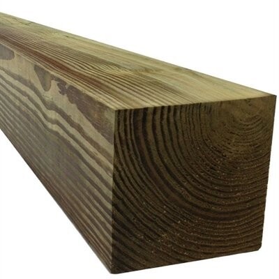 8"x8" Rough Sawn Treated 2.4 Metre Pressure Treated Green
