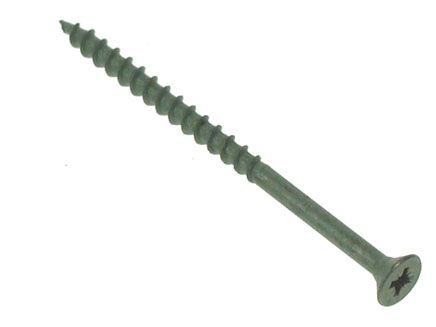 Decking Woodscrew Plusdriv Rec Csk Green Coated (8x2) 4mm X 50mm (200 per box)