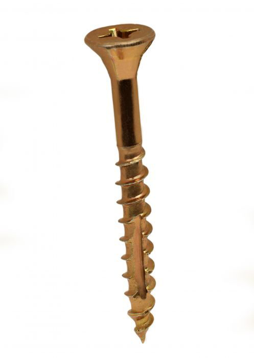 Ulti-mate High Performance Woodscrew PoziSquare Double Csk BZP&Y - (10g) 5mm x 90mm (Box Of 100) Stick-fit® Bit Included