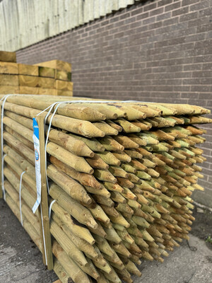 73mm Round Diameter, 1.80 Metre Long Treated Pointed Post (15 Year Guarantee)