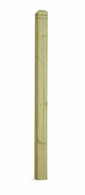 Redwood Topped And Grooved Newel Posts