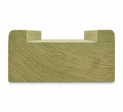 Treated Redwood Base Rail Ex 3" x 1" 1