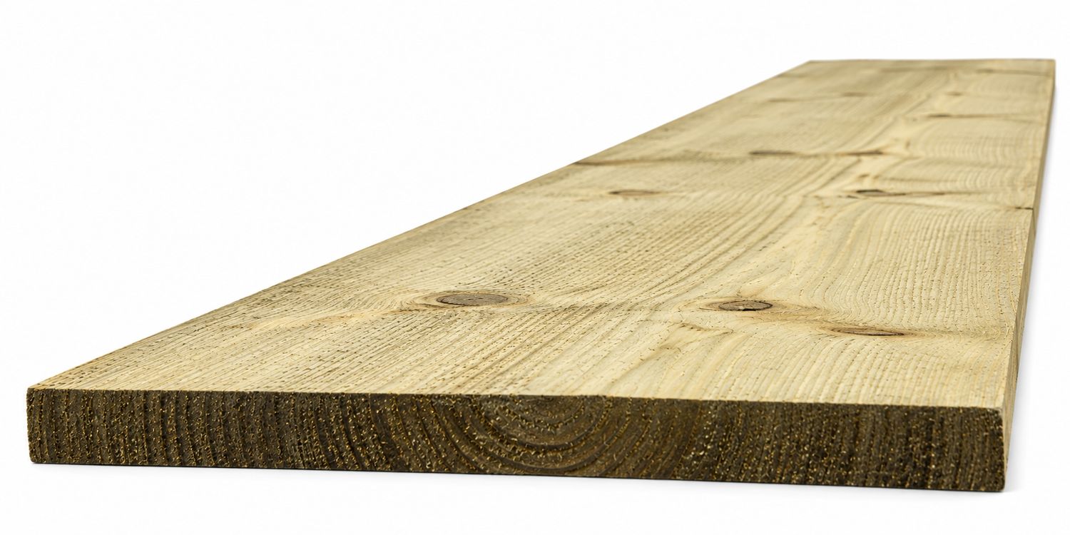 22mm x 200mm (Ex 8"x1") Treated Sawn Timber 2.4 Metre (x2 Pieces)