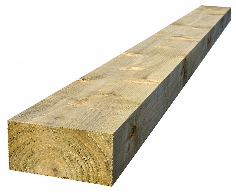 Brand New - 10 Brand New - 10" x 5" Garden Sleepers 2.4 Metres Green Pressure Treated
