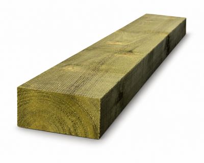 Brand New - 8 Brand New - 8" x 4" Garden Sleepers 2.4 Metres Green Pressure Treated (BEST SELLER ‼️)