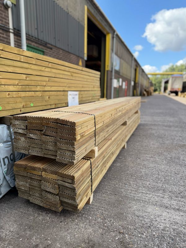 ( CLEARANCE! COLLECTION ONLY - WILL NOT BE DELIVERED)32 x 125 x 3.3 Metre Softwood Decking Boards (Finish Size: 120mm x 28mm)? Limited Stock! ? POP DOWN TO OUR STORE, PICK AND TAKE AWAY! ( CLEARANCE! COLLECTION ONLY - WILL NOT BE DELIVERED)32 x 125 x 3.3 Metre Softwood Decking Boards (Finish Size: 120mm x 28mm)? Limited Stock! ? POP DOWN TO OUR STORE, PICK AND TAKE AWAY!