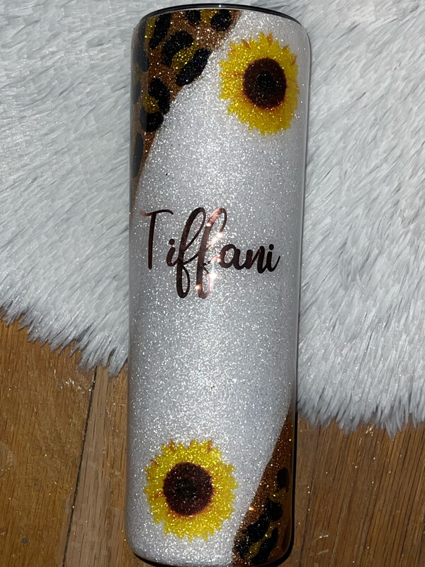 Sunflower And Cheetah Tumbler