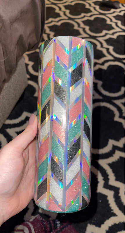 Teal, Pink &amp; Black Tangram