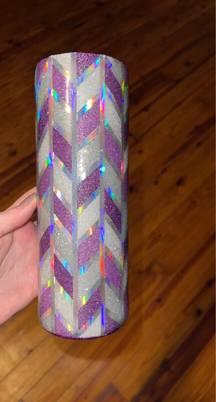 Purple, Silver &amp; White Tangram
