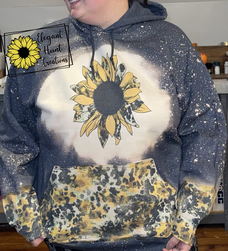 Sunflower/cow Print Hoodie!