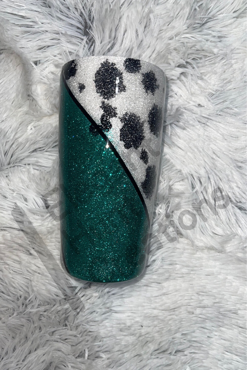 Teal And Cow Hide