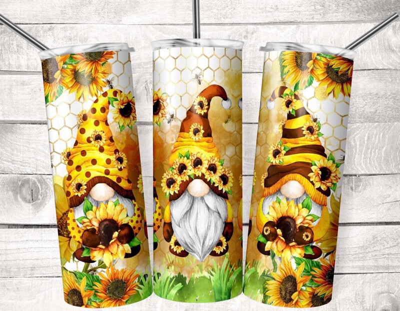 Gnome Sunflower Sub Tumbler