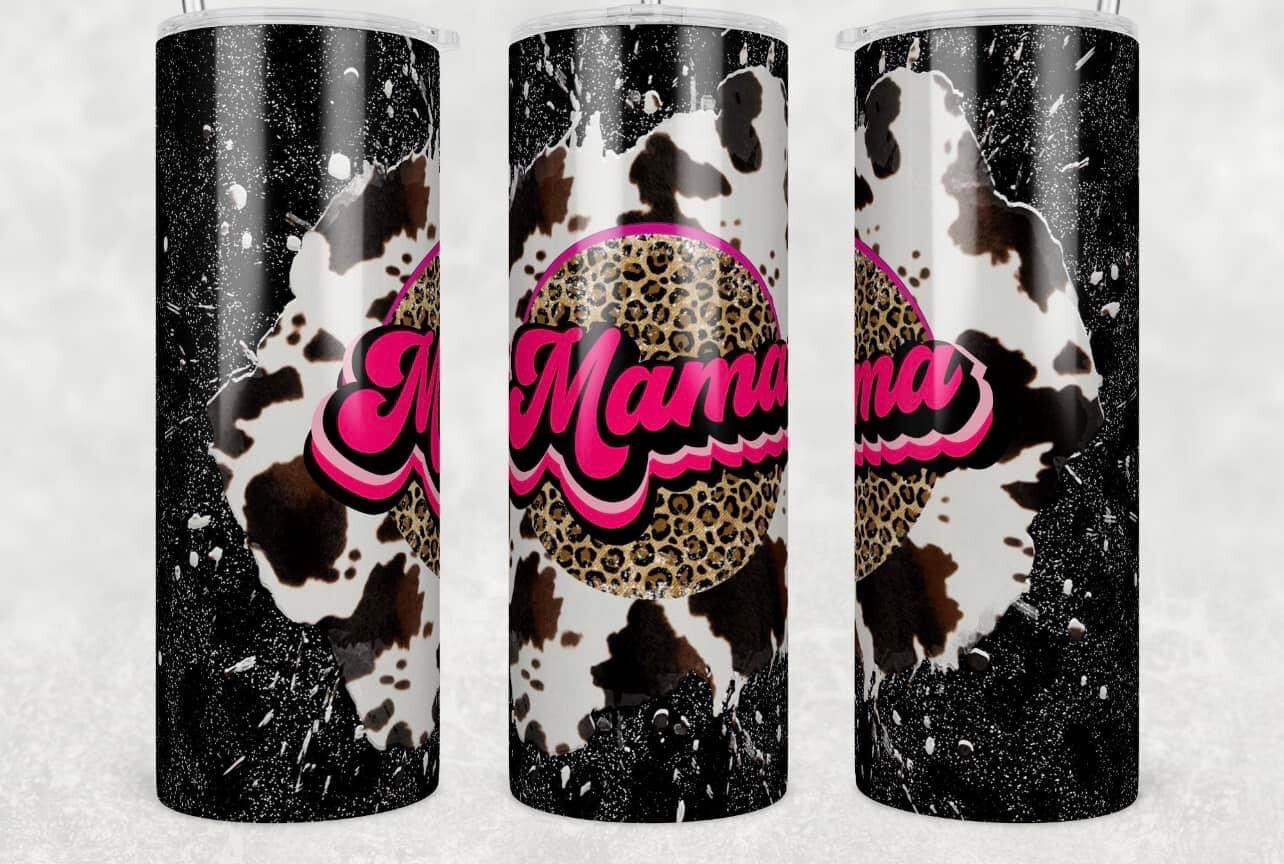 Black And Pink Mama Sub Tumbler
