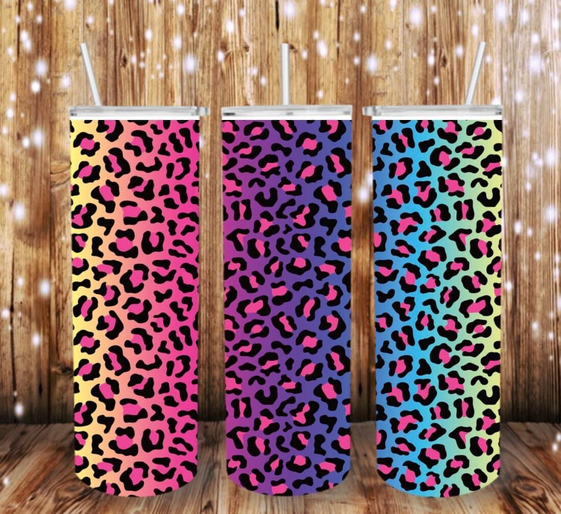 Neon Cheetah Sub Tumbler