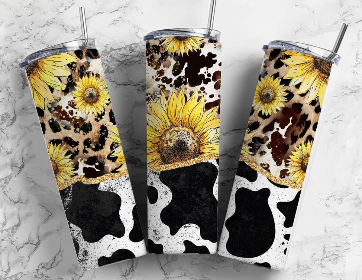 Cow Sunflower Sub Tumbler