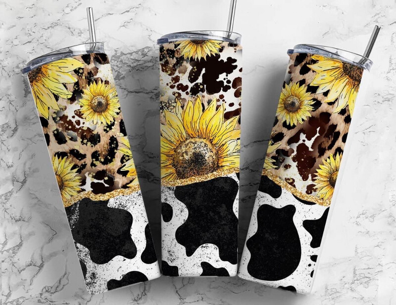 Cow Sunflower Sub Tumbler