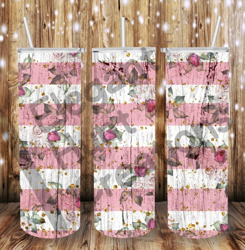 Pink Roses Sub Tumbler