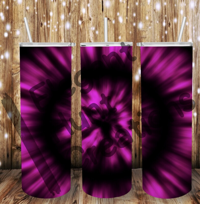 Pink/black Tye Dye Sub Tumbler